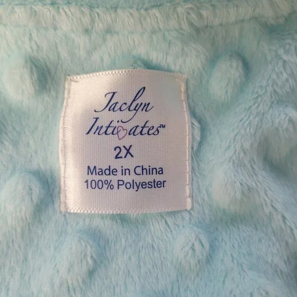New Jaclyn Intimates Size 2X Piece Plush Blue Fleece Pajama Set Super Soft! - Picture 2 of 11